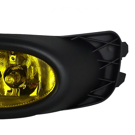 VW Vintage Parts Fog Light,Yellow,Pair, 4, Curve lens, Pair